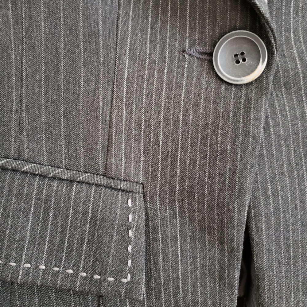 Nanette Lepore Gray Pinstripe jacket - Picture 4 of 5